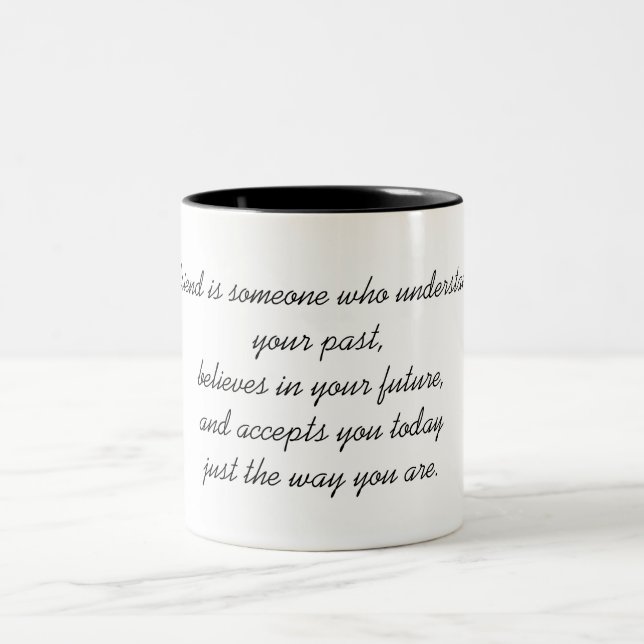 Caneca De Café Em Dois Tons Amizade Poem Mug (Centro)