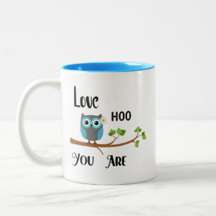 Caneca De Café Em Dois Tons Amo Como Você É A Coruja Azul