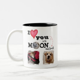 Caneca De Café Em Dois Tons Amo-te ao café da lua.