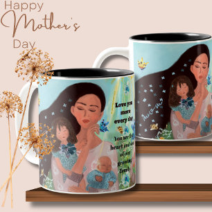 Caneca De Café Em Dois Tons Amo-te mãe Dia de as mães Mug