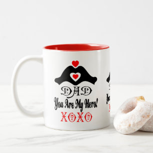 Caneca De Café Em Dois Tons ☐ ☕ Amo-te Pai, és o meu Herói Fab, dois-tons