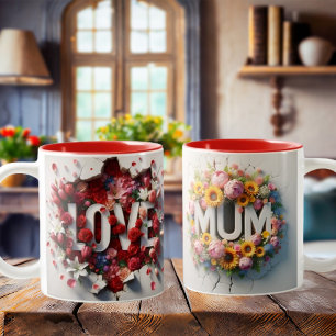 Caneca De Café Em Dois Tons Amo você Mãe Mug para Dia de as mães