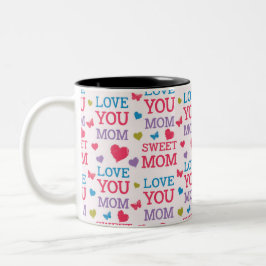 Caneca De Café Em Dois Tons Amo você Mamãe