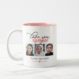 Caneca De Café Em Dois Tons Amo Você Mamãe/Outros 3 Foto Texto Personalizado