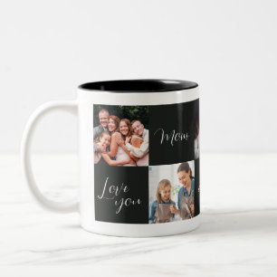 Caneca De Café Em Dois Tons "Amo você Mamãe sempre para sempre" presente de fo