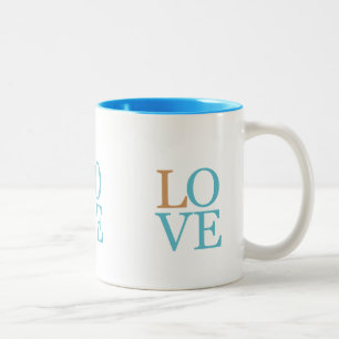Caneca De Café Em Dois Tons Amor