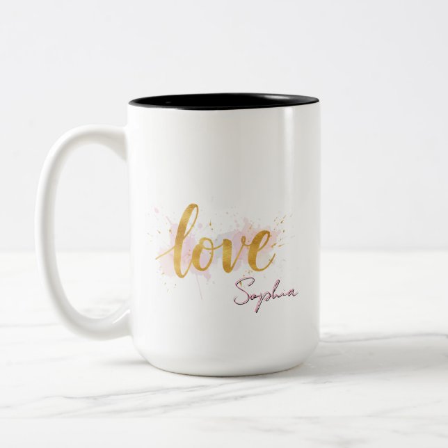 Caneca De Café Em Dois Tons Amor (Esquerda)