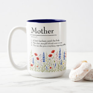 Caneca De Café Em Dois Tons Amor a Flor Selvagem - Mug com Mensagem Sensível