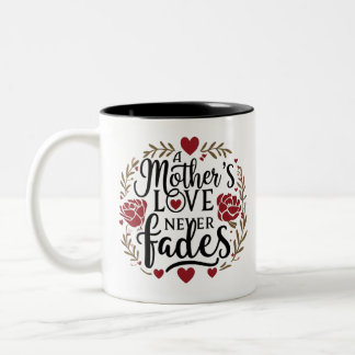 Caneca De Café Em Dois Tons Amor à mãe sem fim