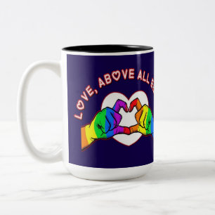 Caneca De Café Em Dois Tons Amor Acima De Todos Os Outros Cafés De Dois Tonela