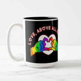 Caneca De Café Em Dois Tons Amor Acima De Tudo