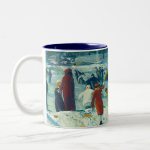 Caneca De Café Em Dois Tons Amor ao inverno - por George Bellows