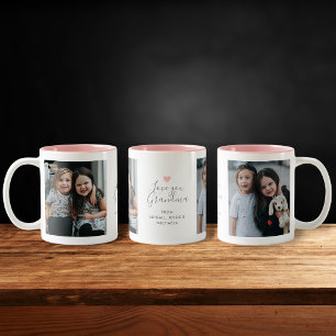 Caneca De Café Em Dois Tons "Amor avó" Moderno 2-Foto