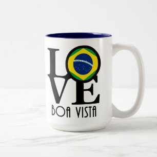 Caneca De Café Em Dois Tons AMOR Boa Vista 15oz