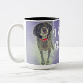 Caneca De Café Em Dois Tons Amor bonito GSPs de I (ponteiros de cabelos curtos