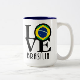 Caneca De Café Em Dois Tons AMOR Brasília 15oz