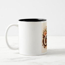 Caneca De Café Em Dois Tons Amor Café Floral
