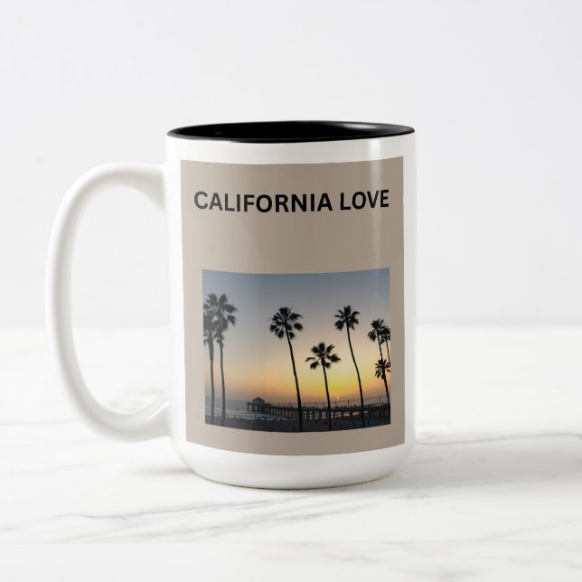 Caneca De Café Em Dois Tons Amor Californiano ❤️ (Esquerda)