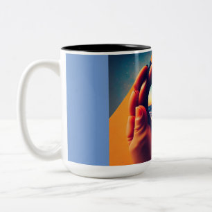 Caneca De Café Em Dois Tons Amor Cardíaco