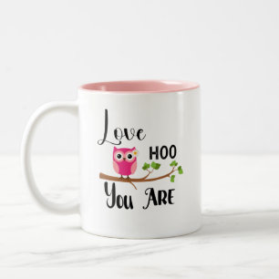 Caneca De Café Em Dois Tons Amor Como Você É Coruja Rosa