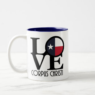 Caneca De Café Em Dois Tons AMOR Corpus Christi 11oz