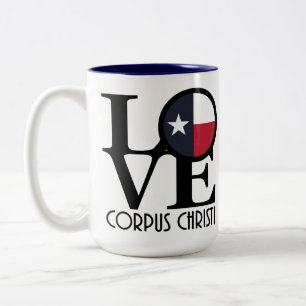 Caneca De Café Em Dois Tons AMOR Corpus Christi 15oz