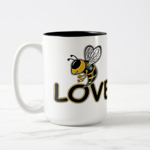 CANECA DE CAFÉ EM DOIS TONS AMOR DE ABELHA