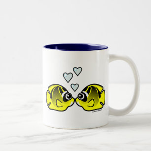 Caneca De Café Em Dois Tons Amor de Borboleta
