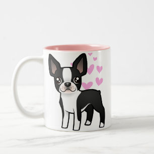 Caneca De Café Em Dois Tons Amor de Boston Terrier