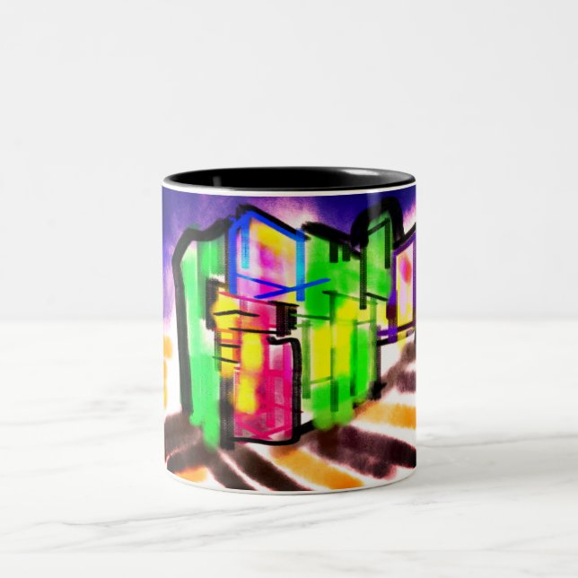 Caneca De Café Em Dois Tons Amor de cavalo-marinho  (Centro)