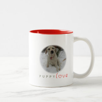 Caneca De Café Em Dois Tons Amor de filhote de cachorro