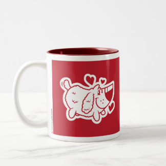 Caneca De Café Em Dois Tons Amor de filhote de cachorro (presente de
