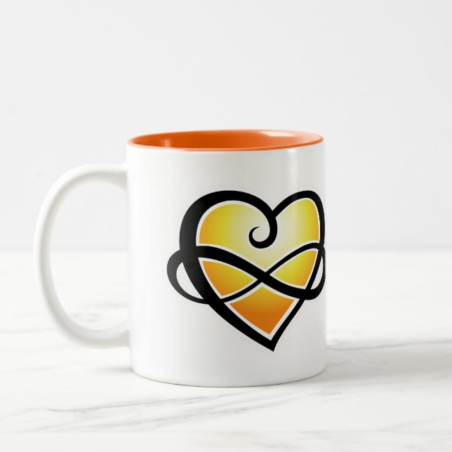 Caneca De Café Em Dois Tons Amor de Inifnite (Esquerda)