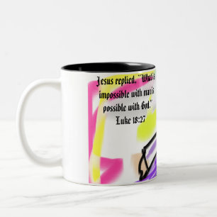 Caneca De Café Em Dois Tons amor de jesus