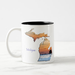 Caneca De Café Em Dois Tons Amor de Michigan
