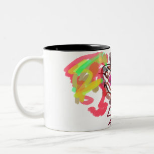 Caneca De Café Em Dois Tons Amor de raposa outonal