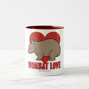 Caneca De Café Em Dois Tons Amor de Wombat
