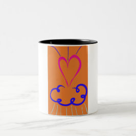 Caneca De Café Em Dois Tons Amor derramado