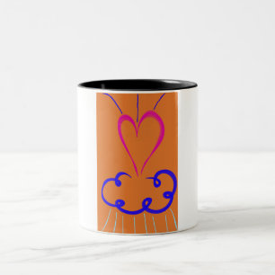 Caneca De Café Em Dois Tons Amor derramado