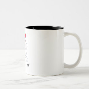 Caneca De Café Em Dois Tons Amor dia de os namorados Mug presente perfeito Cat