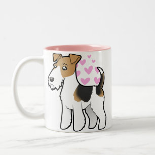 Caneca De Café Em Dois Tons Amor do Fox Terrier do fio