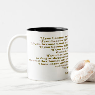 Caneca De Café Em Dois Tons Amor e Espírito