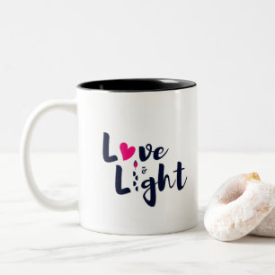 CANECA DE CAFÉ EM DOIS TONS AMOR E HANUKKAH LUMINOSO