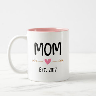 Caneca De Café Em Dois Tons amor est 2017 da mamã