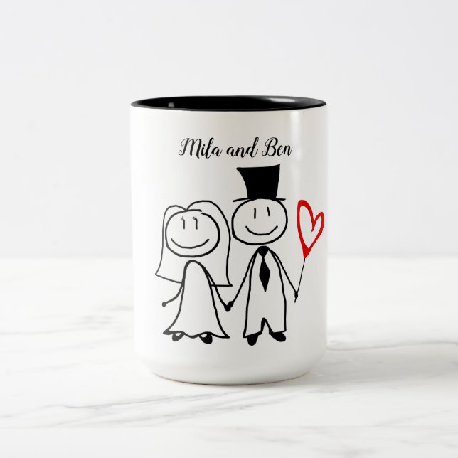 Caneca De Café Em Dois Tons Amor eterno (Centro)