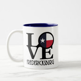 Caneca De Café Em Dois Tons AMOR Fredericksburg TX 11oz