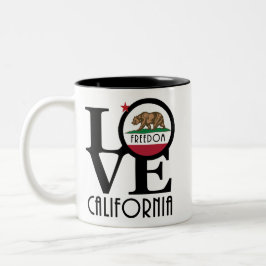 Caneca De Café Em Dois Tons AMOR Freedom California 11oz