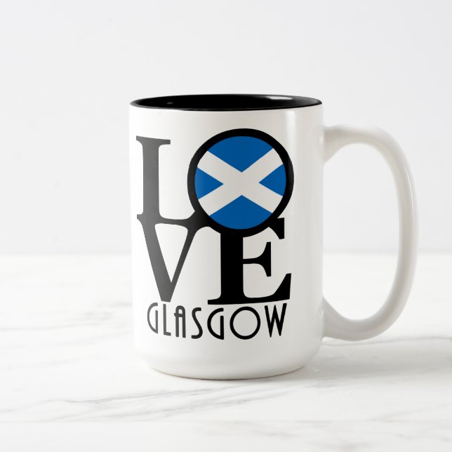 Caneca De Café Em Dois Tons AMOR Glasgow 15oz (Direita)