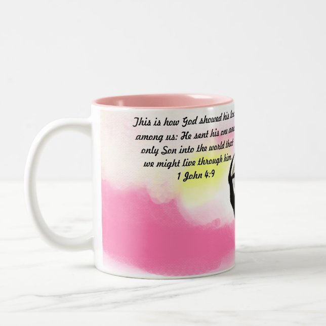 Caneca De Café Em Dois Tons amor jesus (Esquerda)
