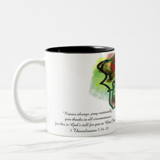 Caneca De Café Em Dois Tons amor jesus (Esquerda)